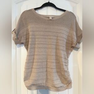 Casual Striped Knit Top - Taupe - Sonoma